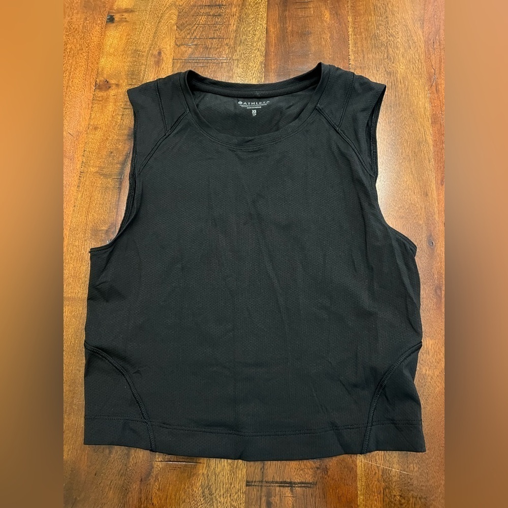 Athleta Sleeveless Crop Tank - Black (Size XS)